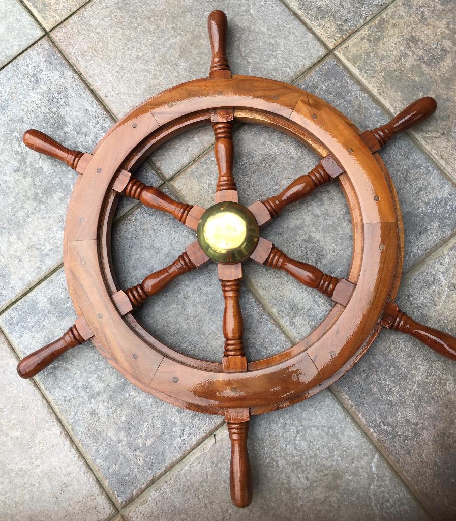 Houten stuurwiel, Ophalen, Zo goed als nieuw, Motor en Techniek