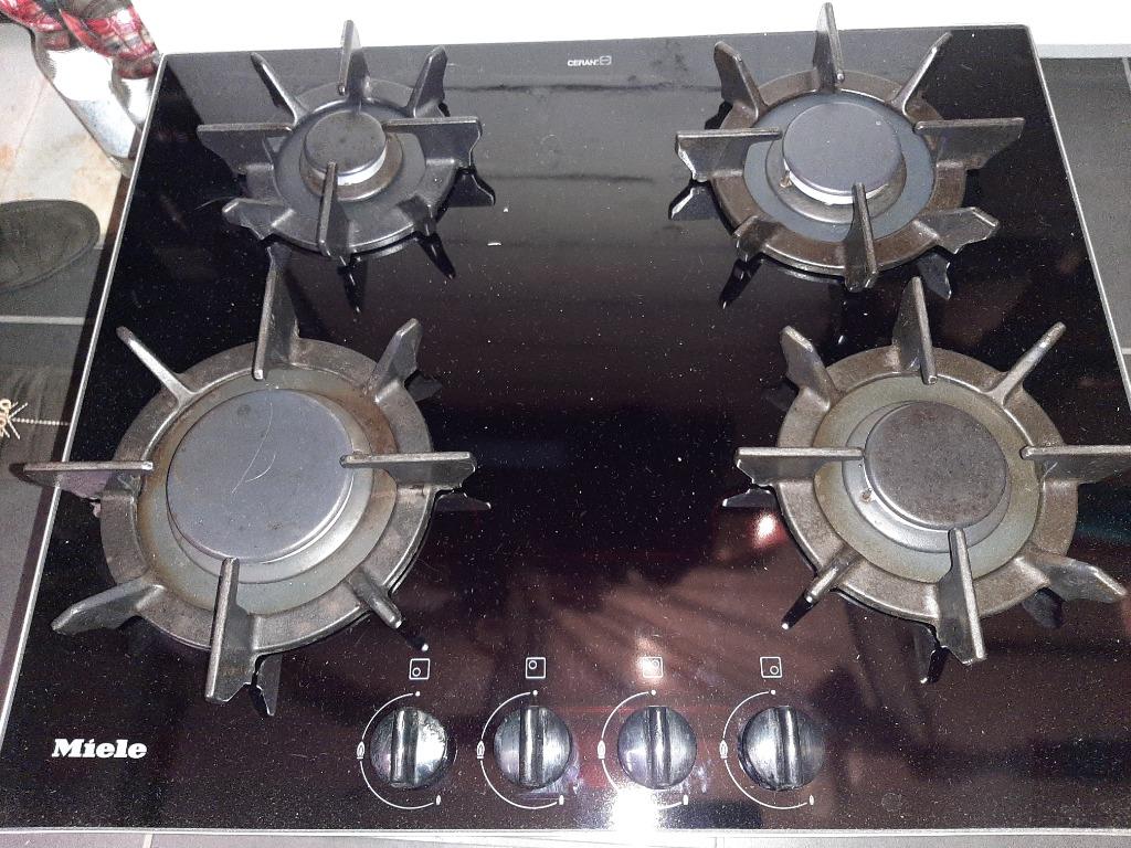 Gas inbouw kookplaat miele, Ophalen, Gebruikt, 4 kookzones, Inbouw