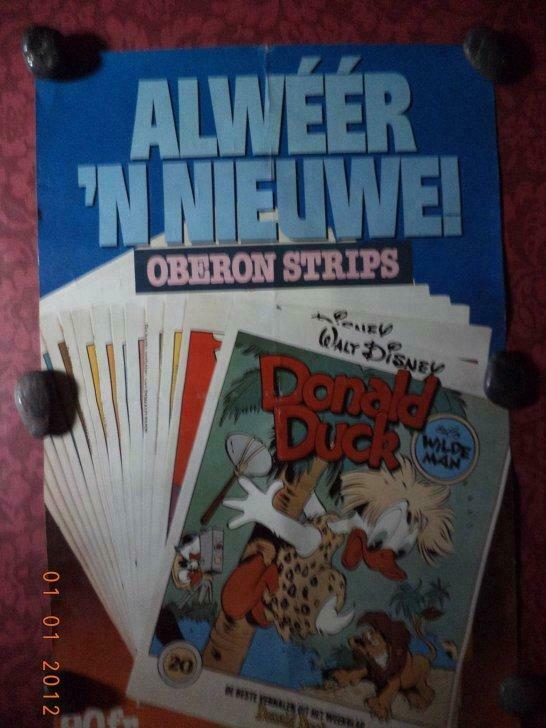 Affiche: Donald Duck. Nieuwe OBERON strip nr.20. 'Wilde man', Ophalen of Verzenden, Gebruikt
