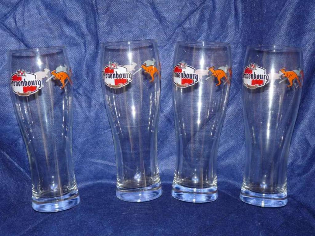 Kronenbourg glazen - kangoeroe, Ophalen of Verzenden, Nieuw, Bierglas
