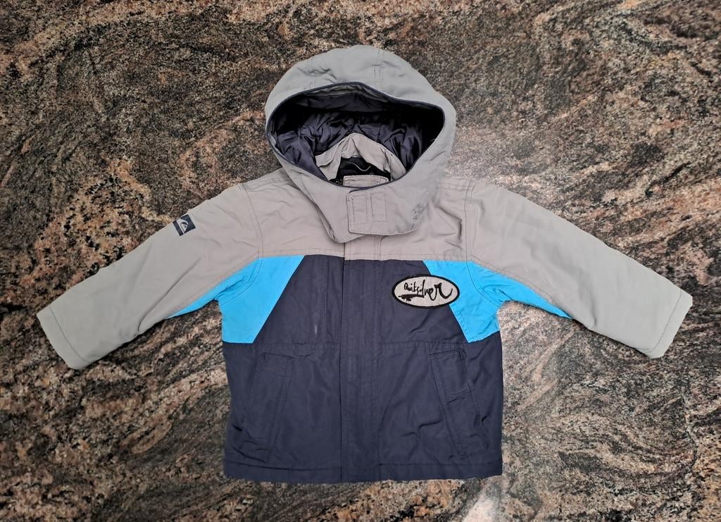 Taille 2a Veste d'hiver Quicksilver gris bleu, Garçon, Quiksilver, Enlèvement ou Envoi, Utilisé