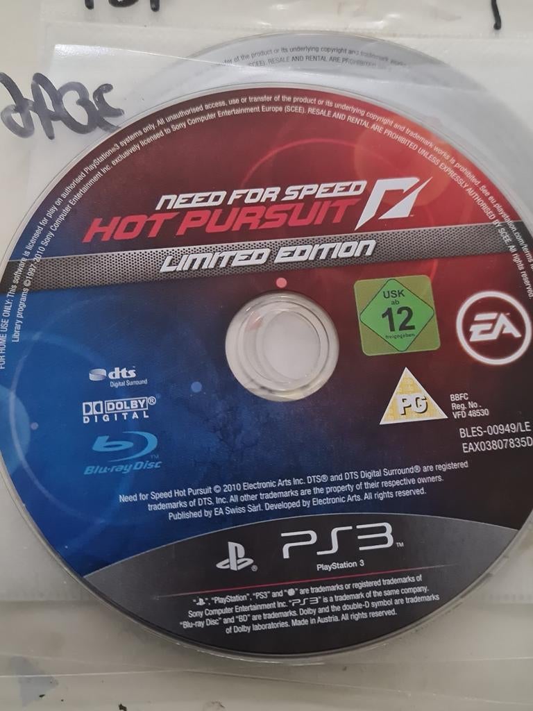 Need for Speed Hot Pursuit ps3, Enlèvement, Comme neuf