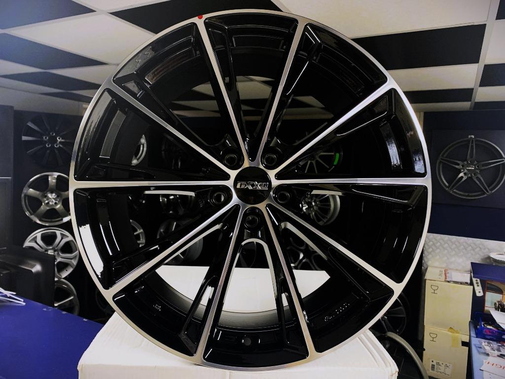 NIEUWE 20 inch 5x114.3 zwart polish alu sportvelgenset, Auto-onderdelen, Banden en Velgen, Velg(en), Zomerbanden, 20 inch, Personenwagen
