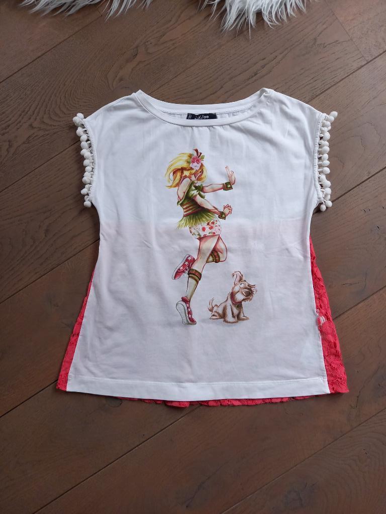 Maat 152 : bloesje t-shirt Monnalisa Jakioo made in Italy, Meisje, Ophalen of Verzenden, Zo goed als nieuw, Shirt of Longsleeve