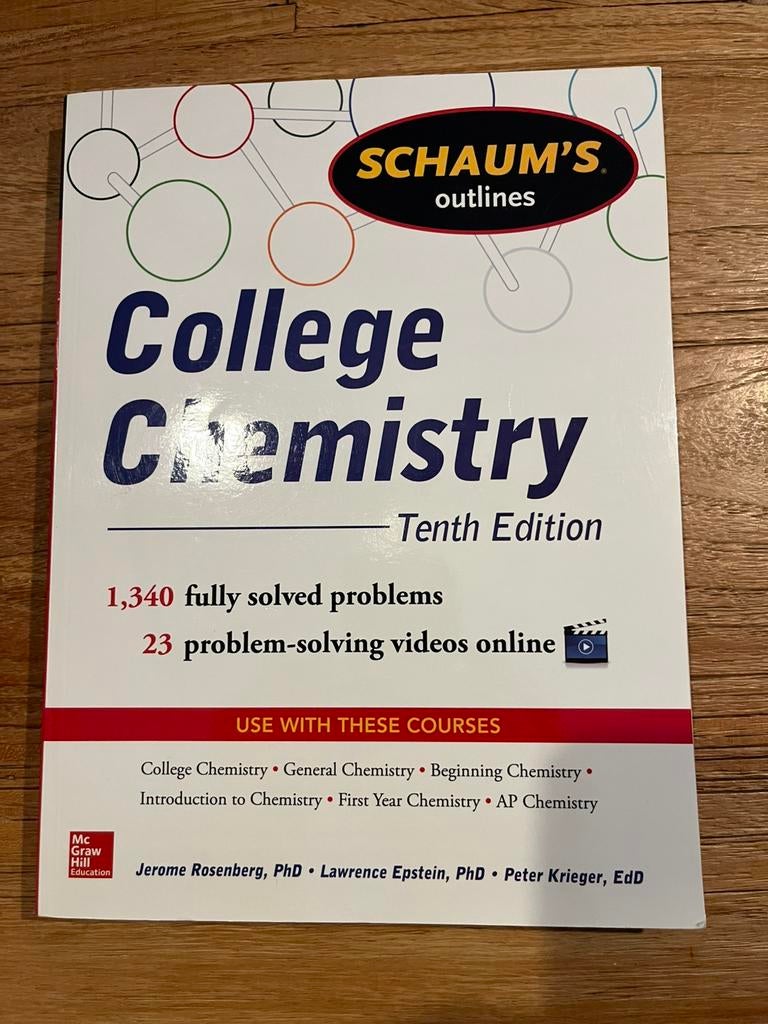 College Chemistry 10e editie - Schaum’s outlines, Enlèvement, Comme neuf