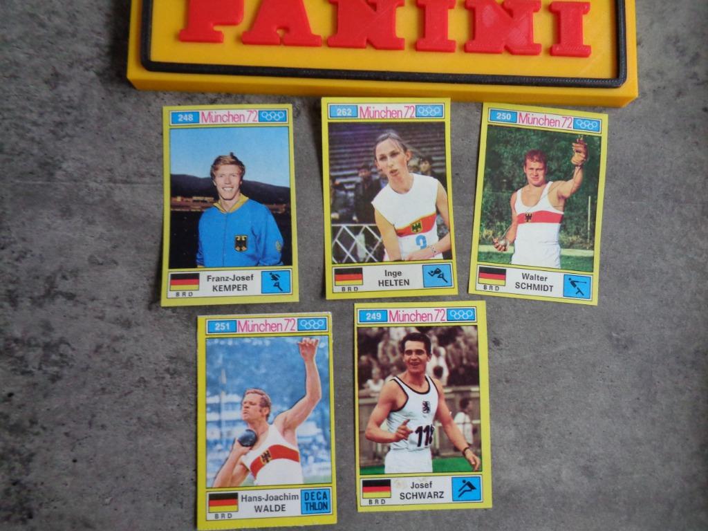 PANINI MUNCHEN 72 ANNO 1972 OLYMPISCHE SPELEN 5x, Verzenden