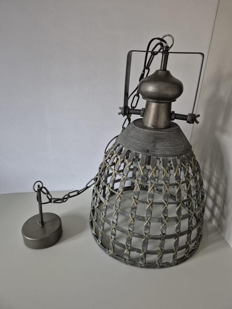 PTMD GROTE HANGLAMP, Ophalen, Zo goed als nieuw, Hout, Landelijk