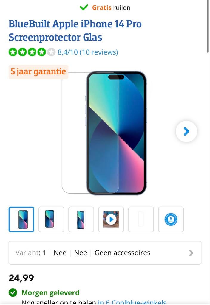 Iphone 14 pro screen protector, Telecommunicatie, Ophalen of Verzenden, Nieuw