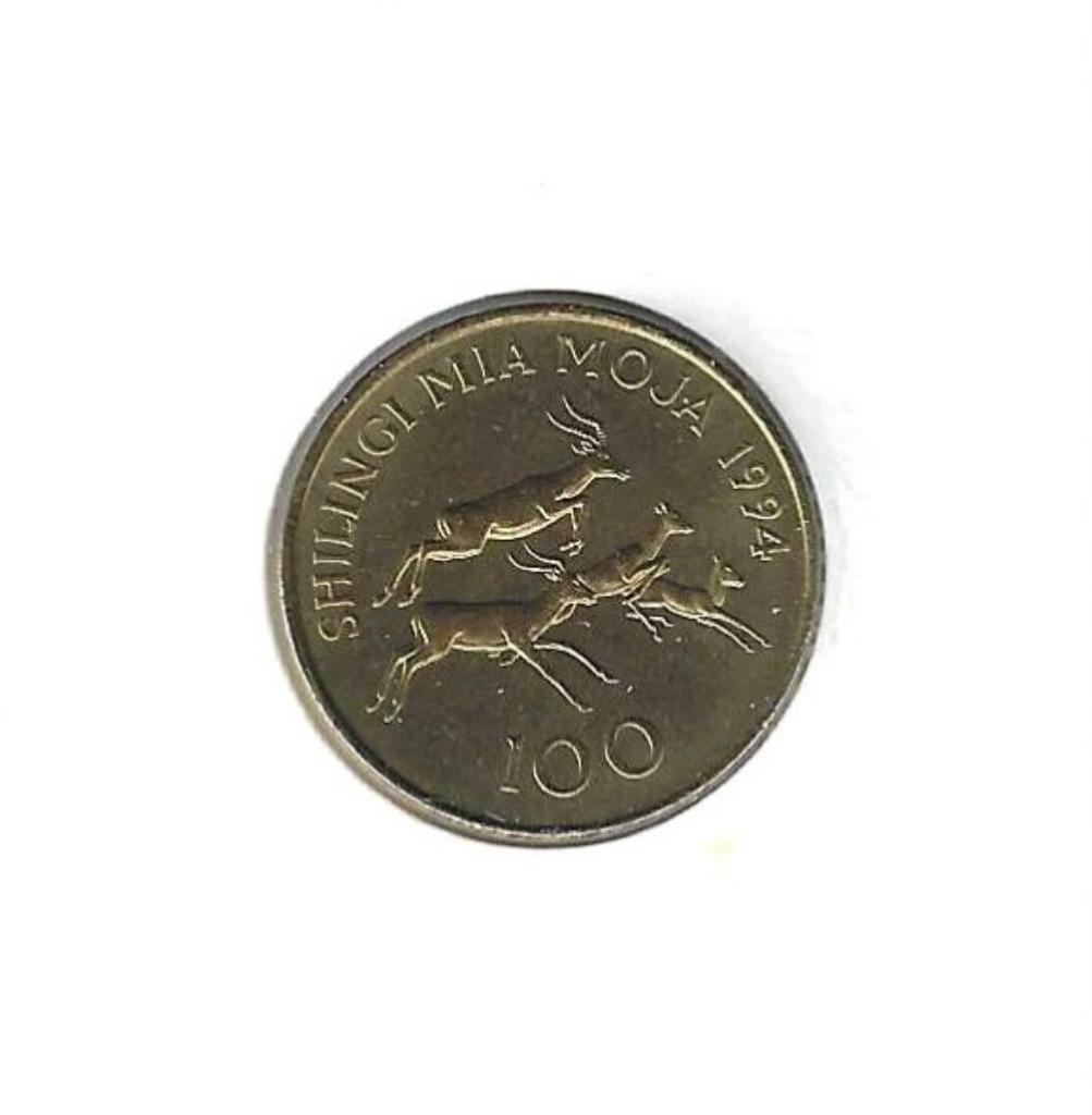 Tanzania, 100 Shilingi 1994., Postzegels en Munten, Munten | Afrika, Ophalen of Verzenden, Tanzania, Losse munt