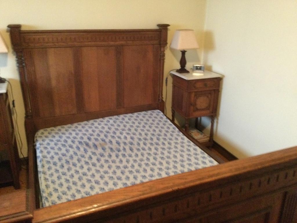 Antiek bed ( twijfelaar ), Queen size, Comme neuf, Brun, Enlèvement