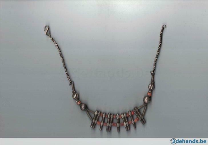 Juweel-Zilveren hanger met koralen (0060), Ophalen of Verzenden, Gebruikt, Zilver