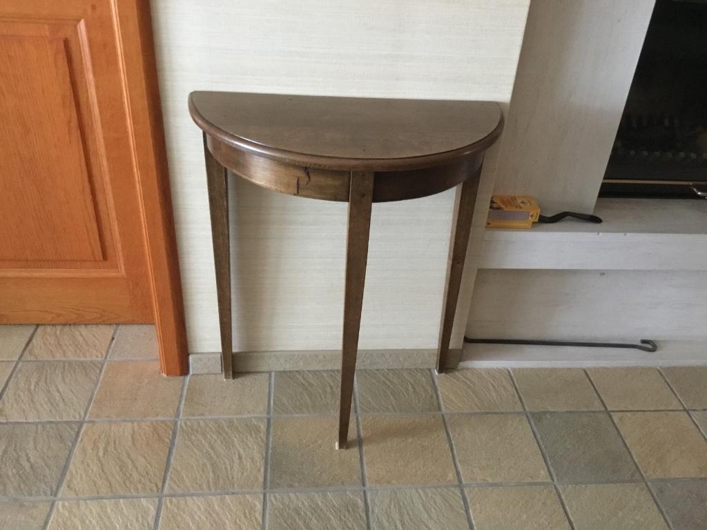 Petite table demi-lune en chêne, Antiquités & Art, Enlèvement