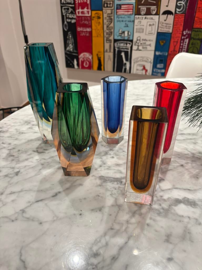 Murano vaasjes, Huis en Inrichting, Ophalen, Gebruikt, Overige kleuren, Glas