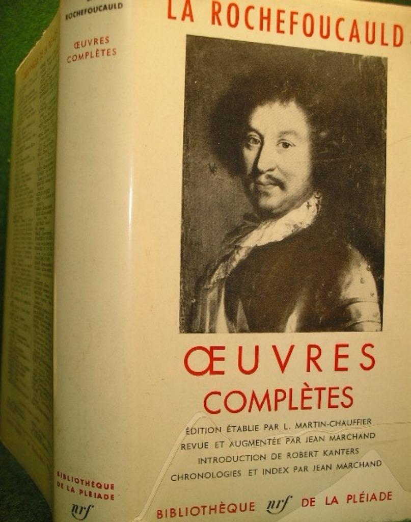PLEIADE:LA ROCHEFOUCAULT/OEUVRES COMPLETES/1957, Livres, Littérature, Neuf, Enlèvement ou Envoi, Belgique, LA ROCHEFOUCAULD