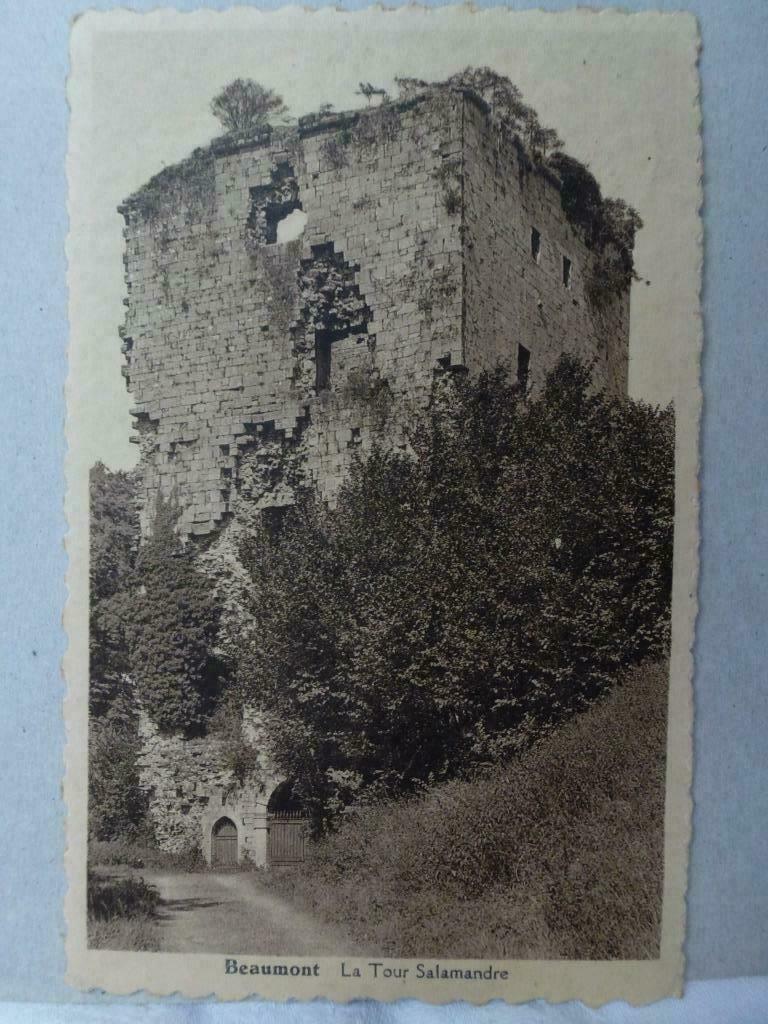 Beaumont La tour Salamandre, Envoi, 1940 à 1960, Affranchie, Hainaut