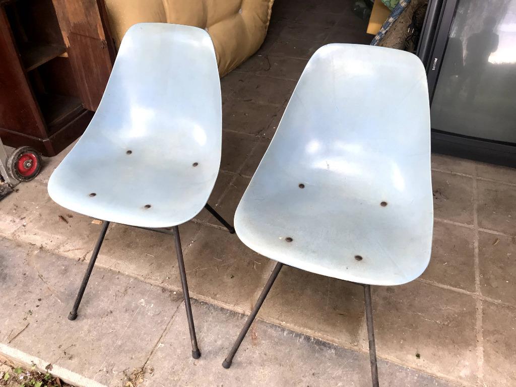 Chaises Coccinelle Pierre Jean Caillette, Vintage, Deux, Enlèvement, Utilisé