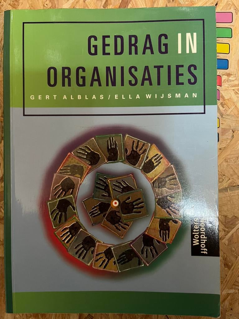 Gedrag in organisaties - Gert Alblas Ella Wijsman, Boeken, Studieboeken en Cursussen, Ophalen of Verzenden, Zo goed als nieuw