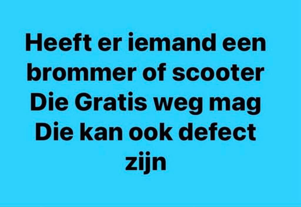 Gratis ophalen van brommers of scooters