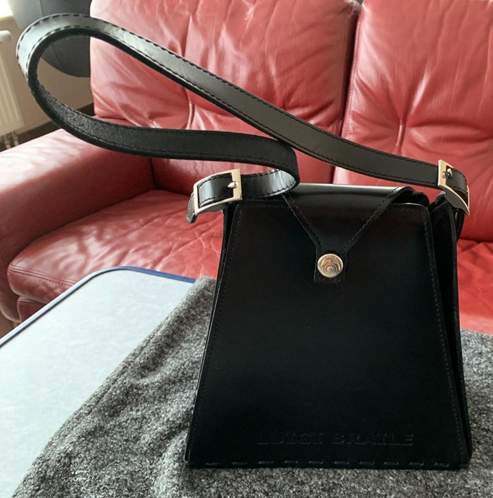 handtas LUIGI BRAILLE, Handtassen en Accessoires, Tassen | Damestassen, Ophalen, Zo goed als nieuw, Zwart, Handtas