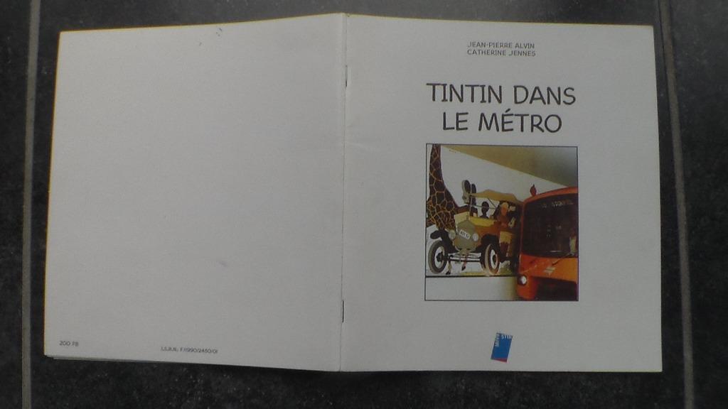 Tintin dans le métro, Enlèvement ou Envoi, Une BD, JP&C Jennes, Comme neuf