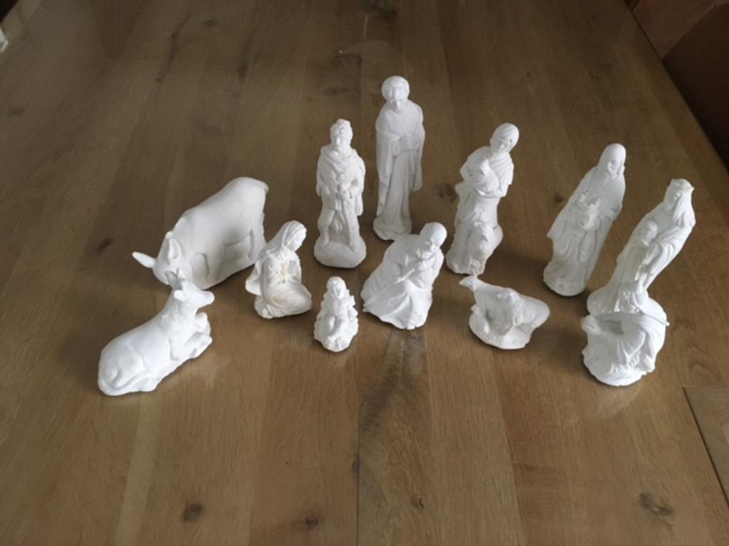 TE KOOP: Complete kerstgroep van gips, Diversen, Ophalen, Zo goed als nieuw