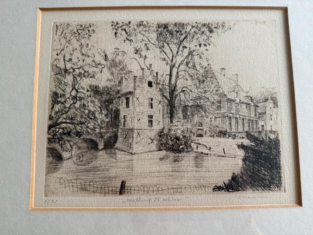 Ets Walburg Sint Niklaas, Antiek en Kunst, Kunst | Etsen en Gravures, Ophalen