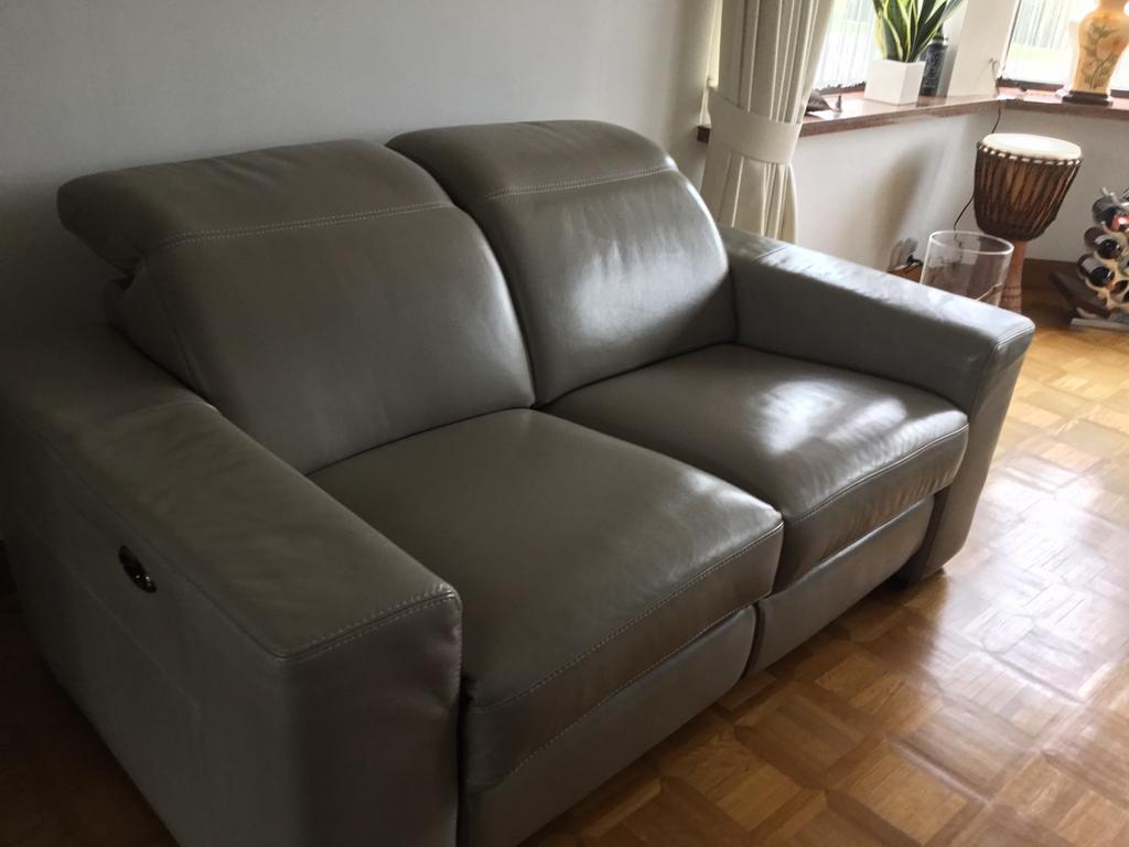Zetel(2-zit),electrisch, Huis en Inrichting, Fauteuils, Ophalen, Past in modern interieur, Leer, Zo goed als nieuw