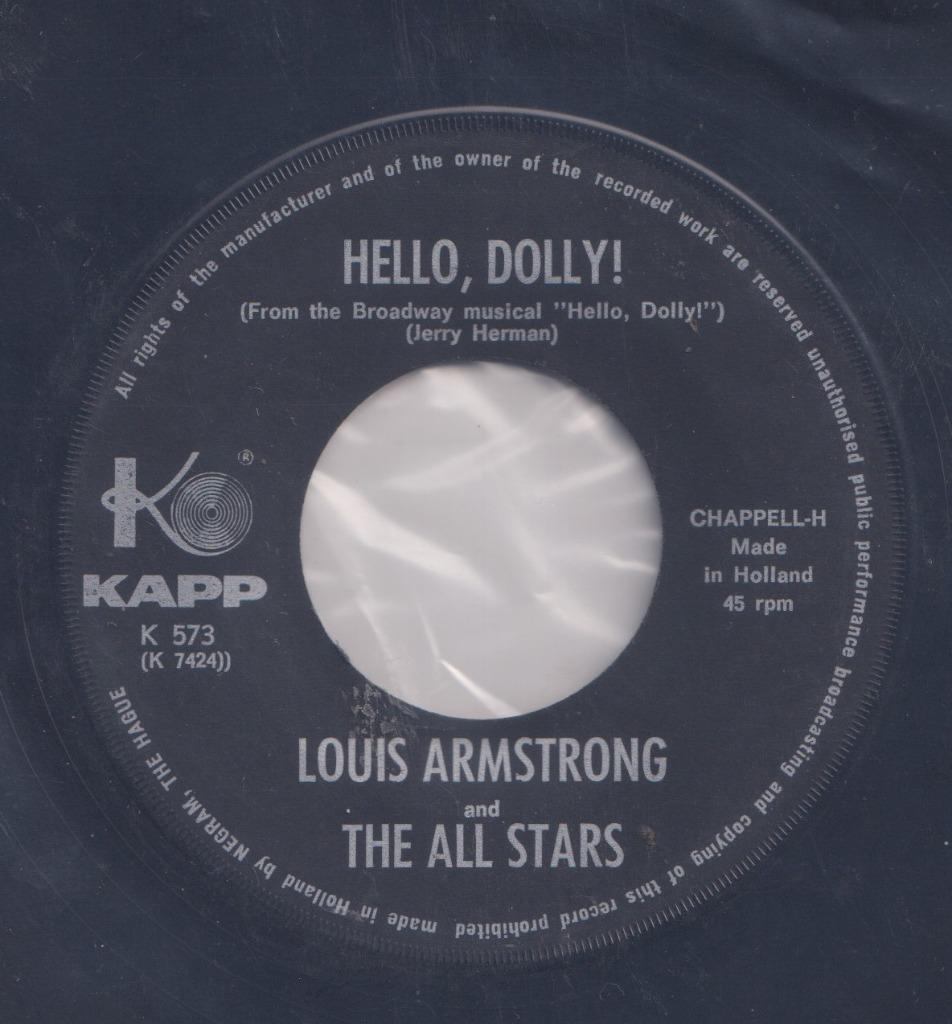 Louis Armstrong & The All Stars – Hello Dolly / A lot of liv, Ophalen of Verzenden, Gebruikt, Filmmuziek en Soundtracks