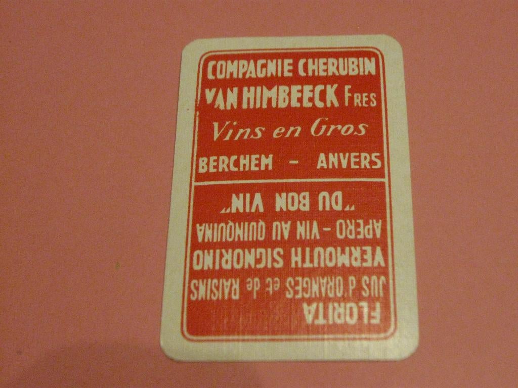 Oude speelkaart Likeuren Cherubin , Berchem (125), Enlèvement ou Envoi, Comme neuf, Carte(s) à jouer