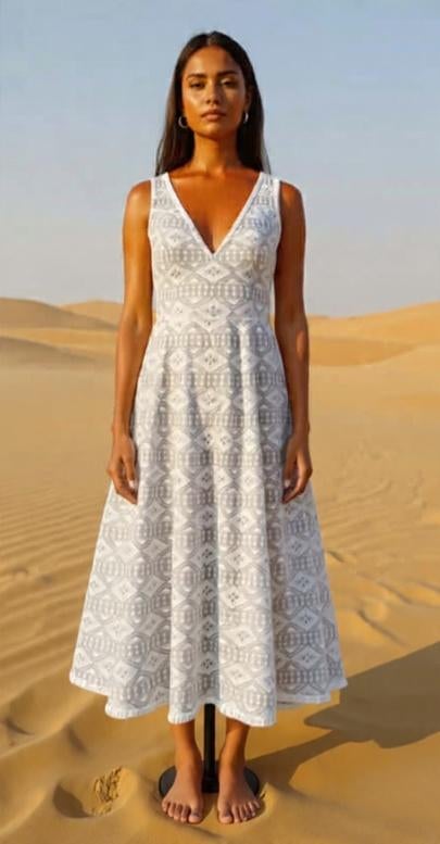 Robe longue ouverte en lingerie blanche surdimensionnée, Elie Saab, Enlèvement ou Envoi, Blanc, Vêtements de nuit