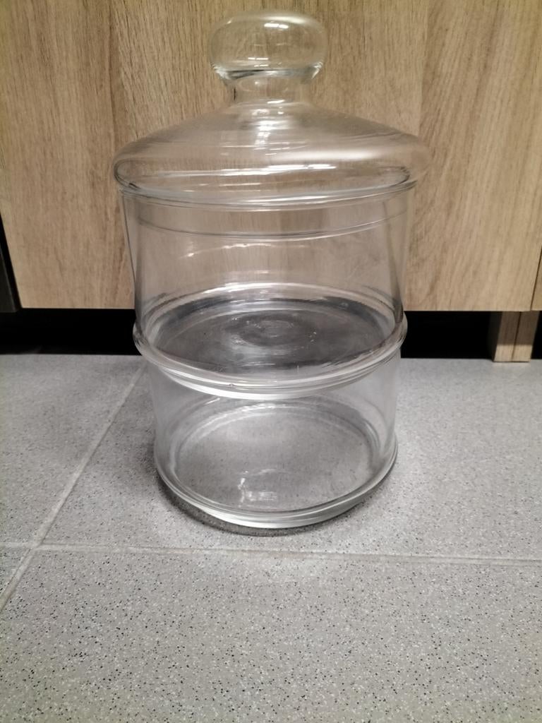 Glazen opbergpot voor snoep, gerief, koekjes, Huis en Inrichting, Ophalen