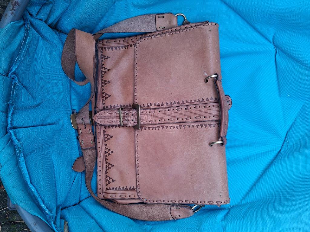 Sac à bandoulière Sac à main en cuir cognac, Envoi, Utilisé, Brun, Cuir