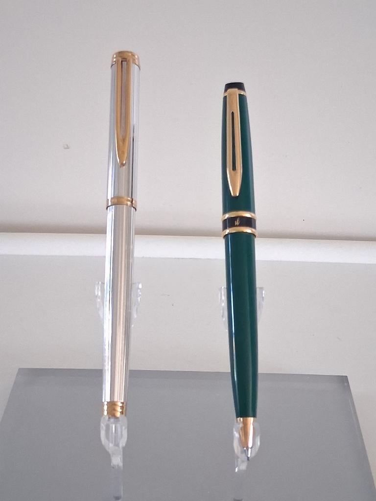 2x Waterman Roller Balpen 1xZilver 950 +1Chinese Lak Groen., Ophalen of Verzenden, Gebruikt, Balpen, Waterman