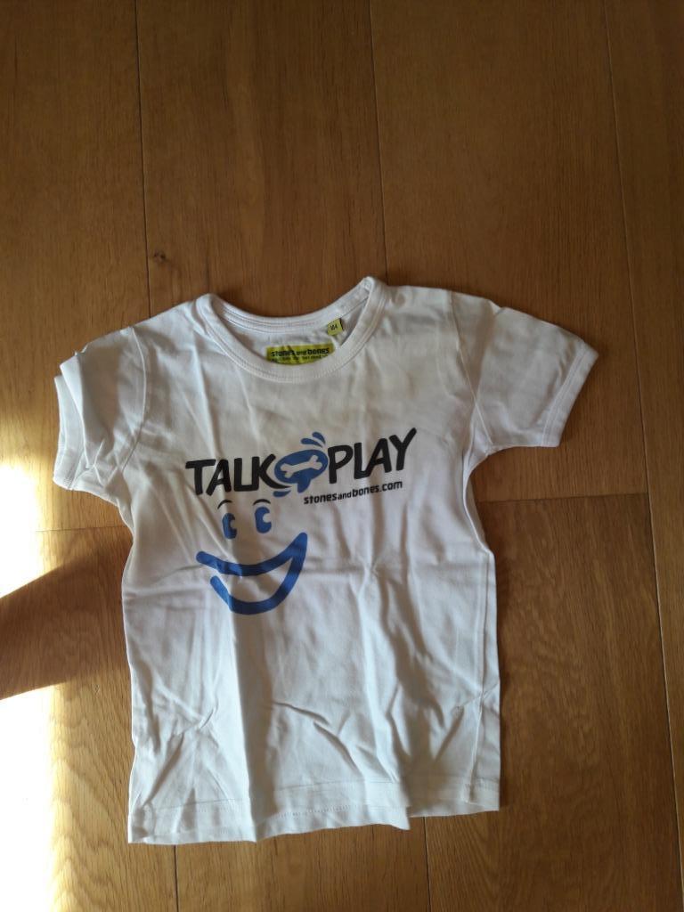 T-shirt, Stones and Bones, maat 104, wit, Jongen of Meisje, Zo goed als nieuw, Shirt of Longsleeve, Stones and Bones