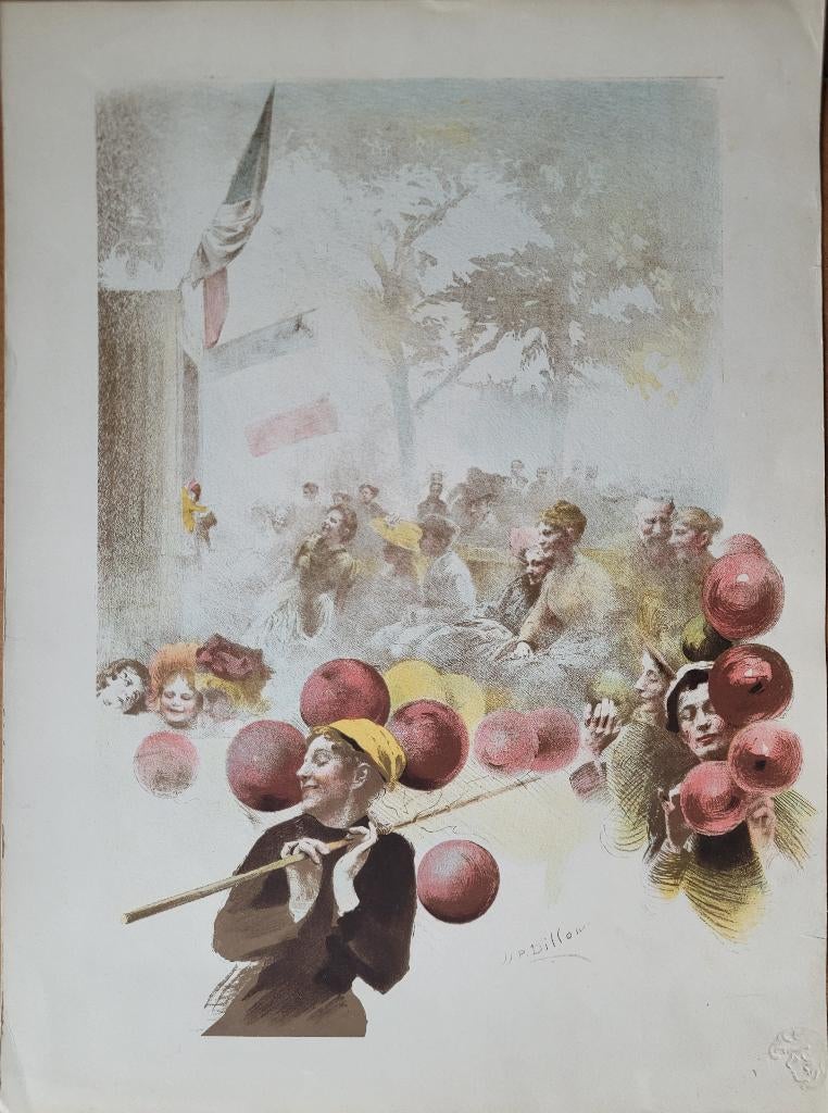 Lithografie 1898, L'Estampe Moderne 'Polichinelle', Gesigneerd, Ophalen, Lithografie