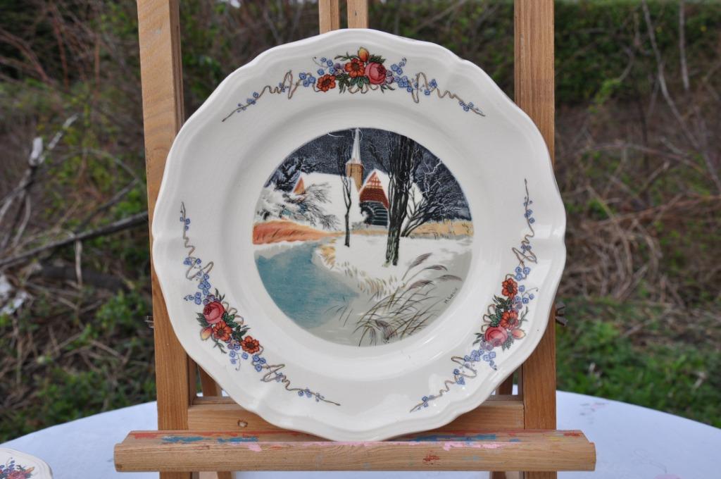 assiette plate obernai sarreguemines (6), Antiek en Kunst, Ophalen of Verzenden