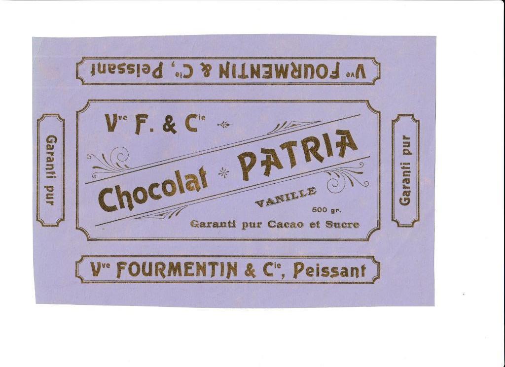 Publicité chocolat Patria à Peissant., Verzamelen, Ophalen of Verzenden, Gebruikt