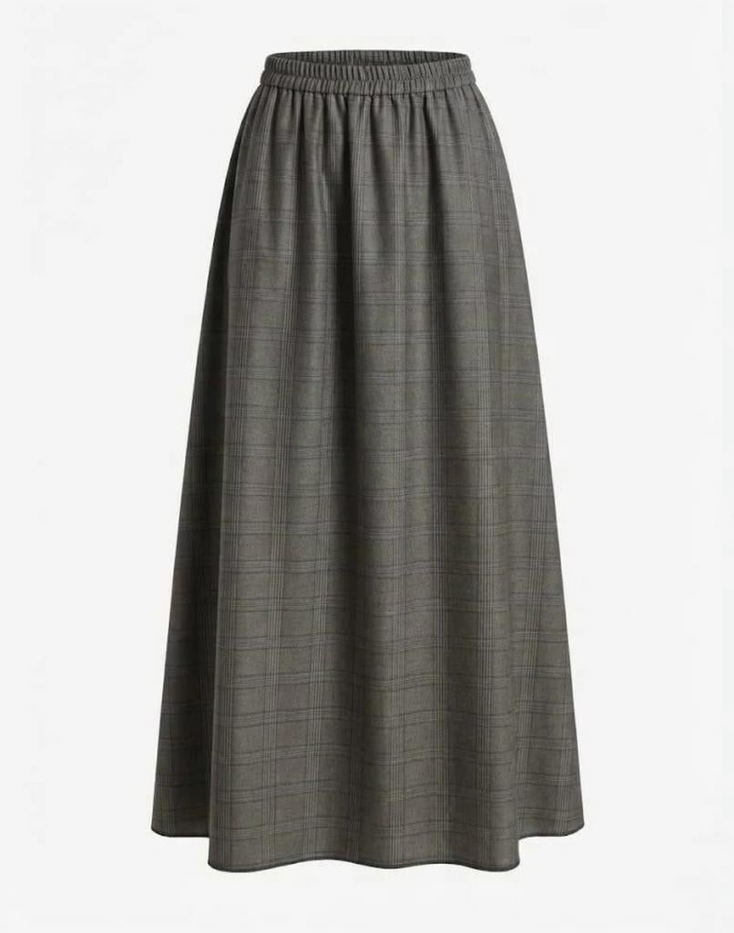 Maxi rok, plaid grijs, Kleding | Dames, Ophalen of Verzenden, Grijs