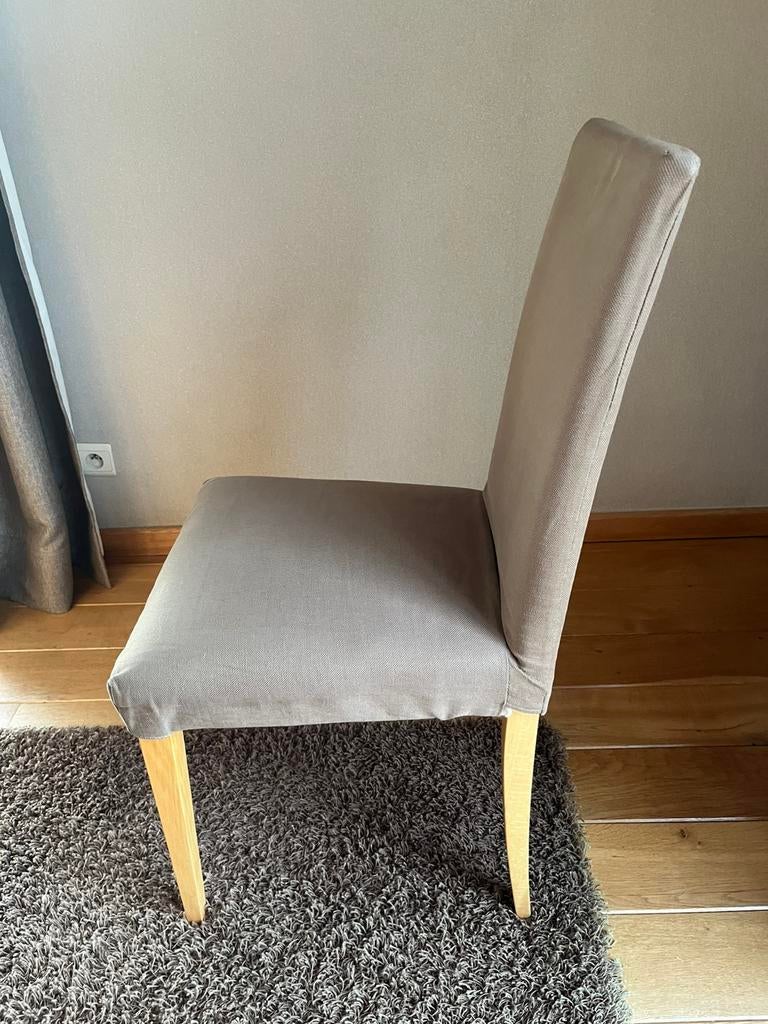 8 houten stoelen met afneembare hoes, Ophalen, Gebruikt, Bruin, Landelijke stijl