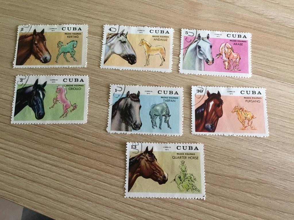 Postzegels Paarden Cuba, Ophalen of Verzenden, Gestempeld, Dier of Natuur