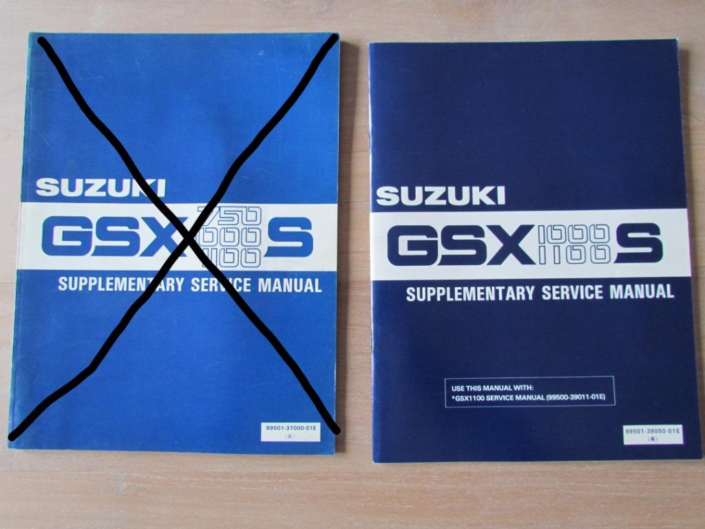 Supplementary Service Manual GSX1000S/1100S, Motos, Enlèvement ou Envoi, Suzuki