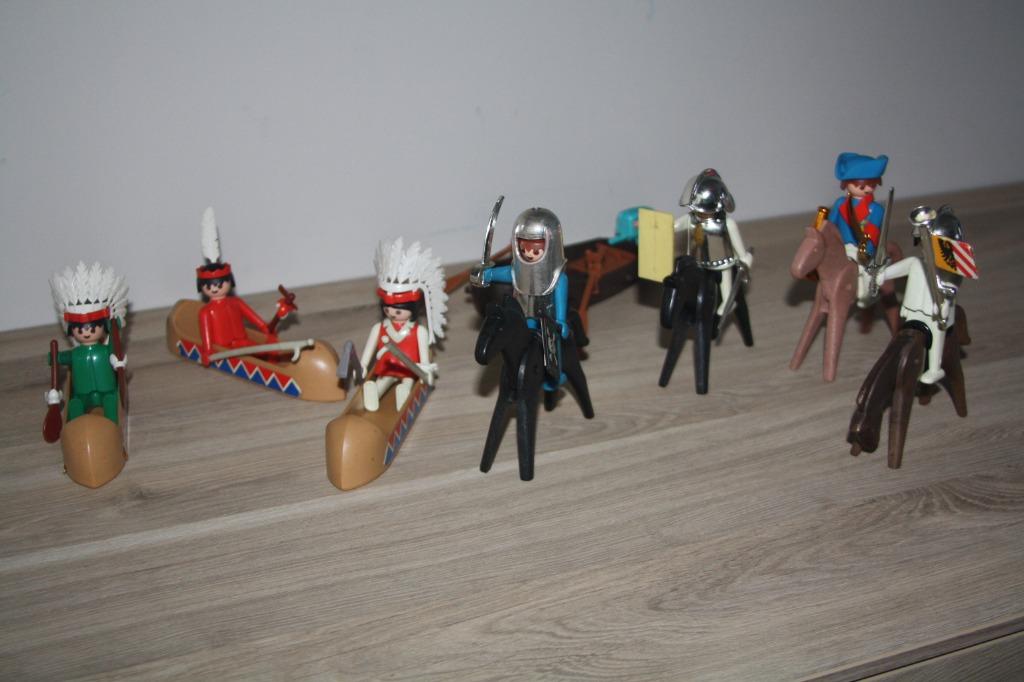Lotje oude playmobil figuren , indianen ridder ..., Ophalen of Verzenden, Gebruikt, Los Playmobil