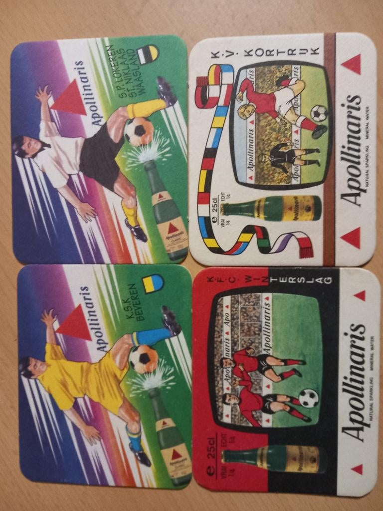 Sous-bocks Apollinaire, football (282), Collections, Marques de bière, Enlèvement ou Envoi, Comme neuf