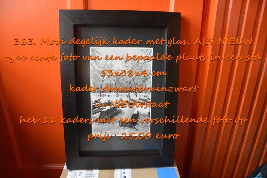 363. Mooi degelijke kader met glas, ALS NIEUW, Ophalen, Zo goed als nieuw, Hout