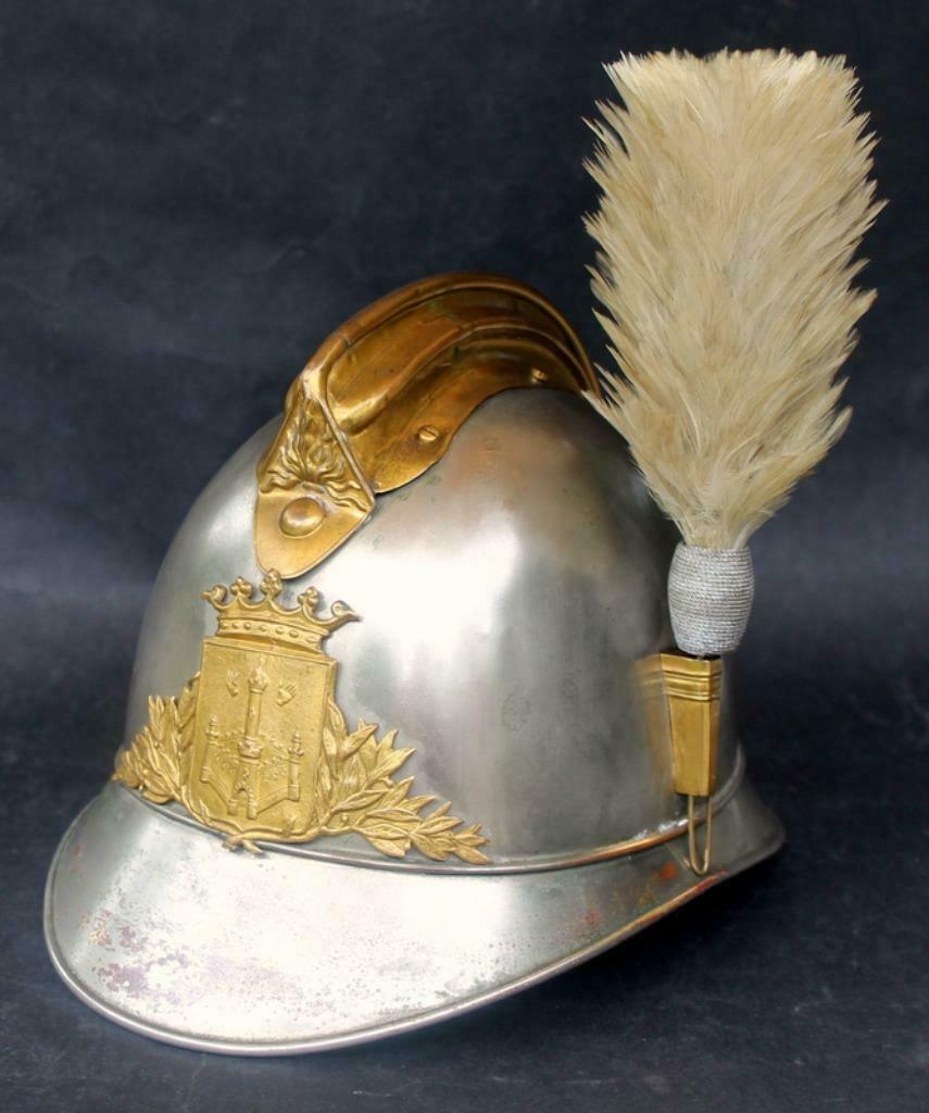 RECHERCHE : Casques des pompiers Belge., Enlèvement ou Envoi, Autres, Casque ou Béret