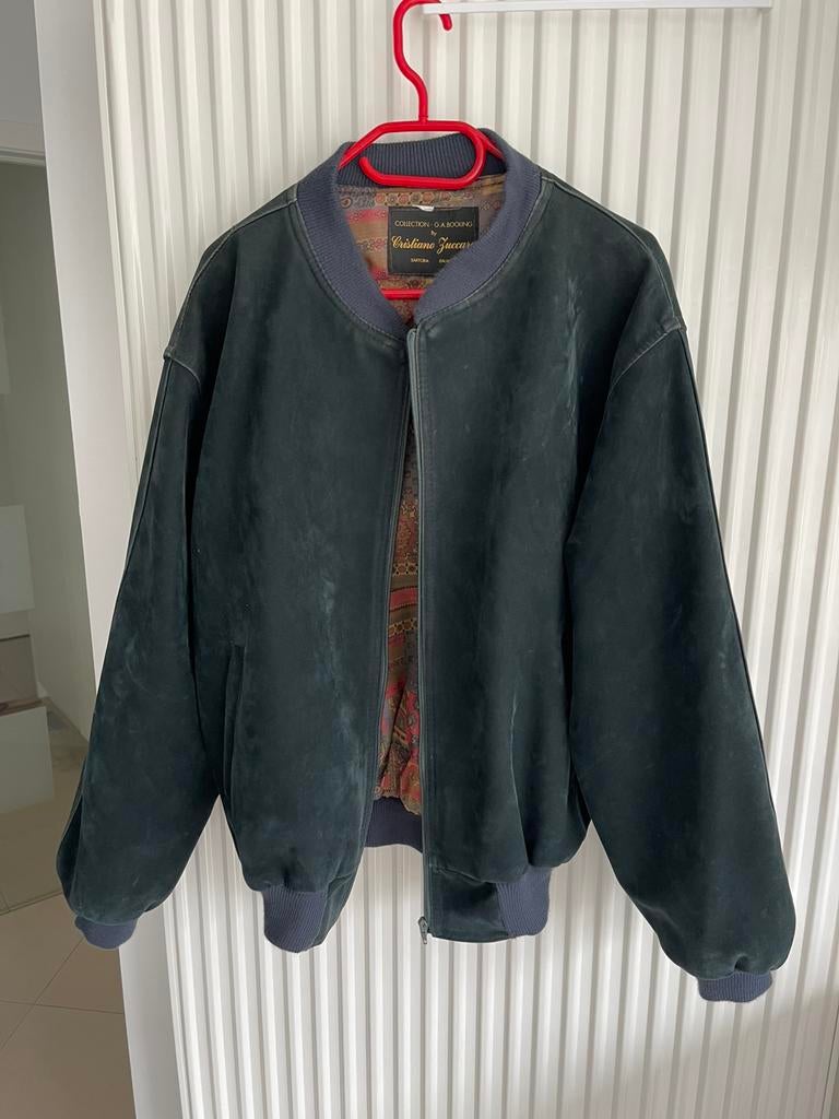 Daim blouson XXL, Ophalen, Gedragen, Groen