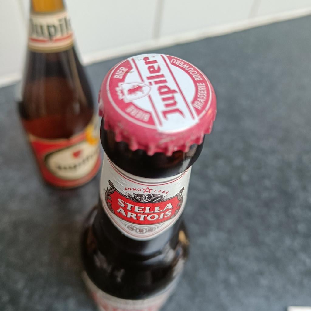 Stella flesje met Jupiler kroon, Verzamelen, Biermerken, Ophalen, Nieuw, Jupiler