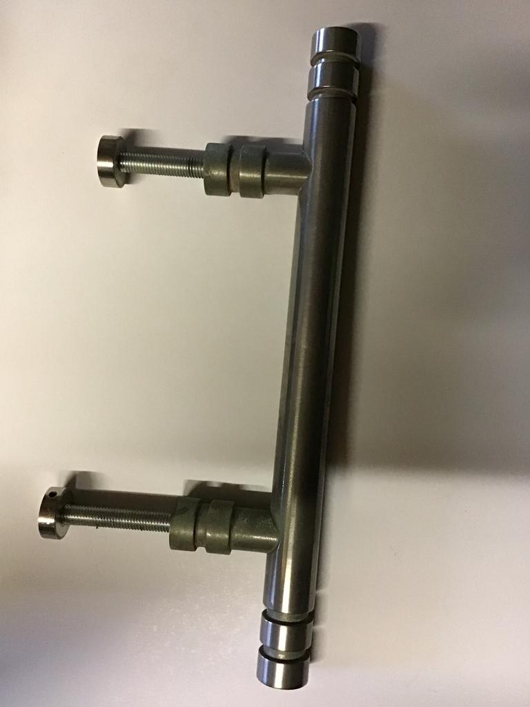 Deurklink inox buitendeur, Enlèvement ou Envoi, Utilisé, Inox, Loquet ou Poignée