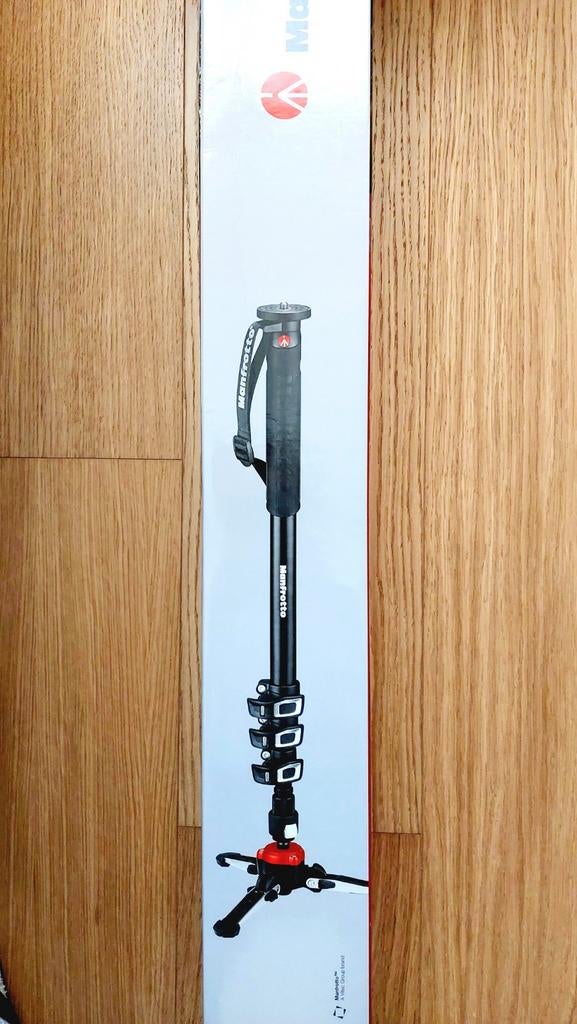 Manfrotto monopod Xpro+ 4 met standaard nieuw, Ophalen of Verzenden, Driepoot