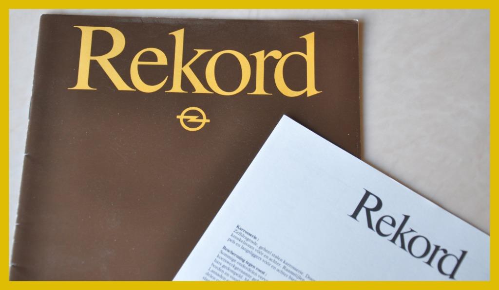 Brochure OPEL REKORD Augustus 1981, Boeken, Auto's | Folders en Tijdschriften, Verzenden, Opel